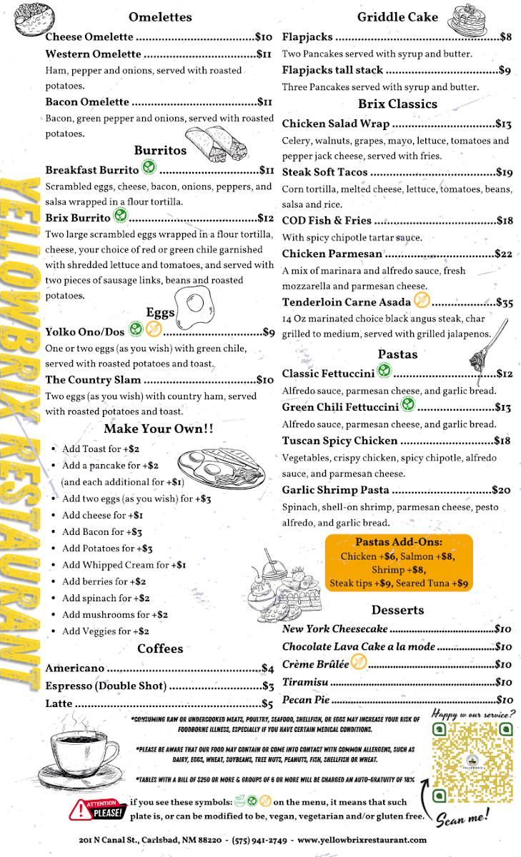 Yellow Brix Restaurant Menu - Image 3