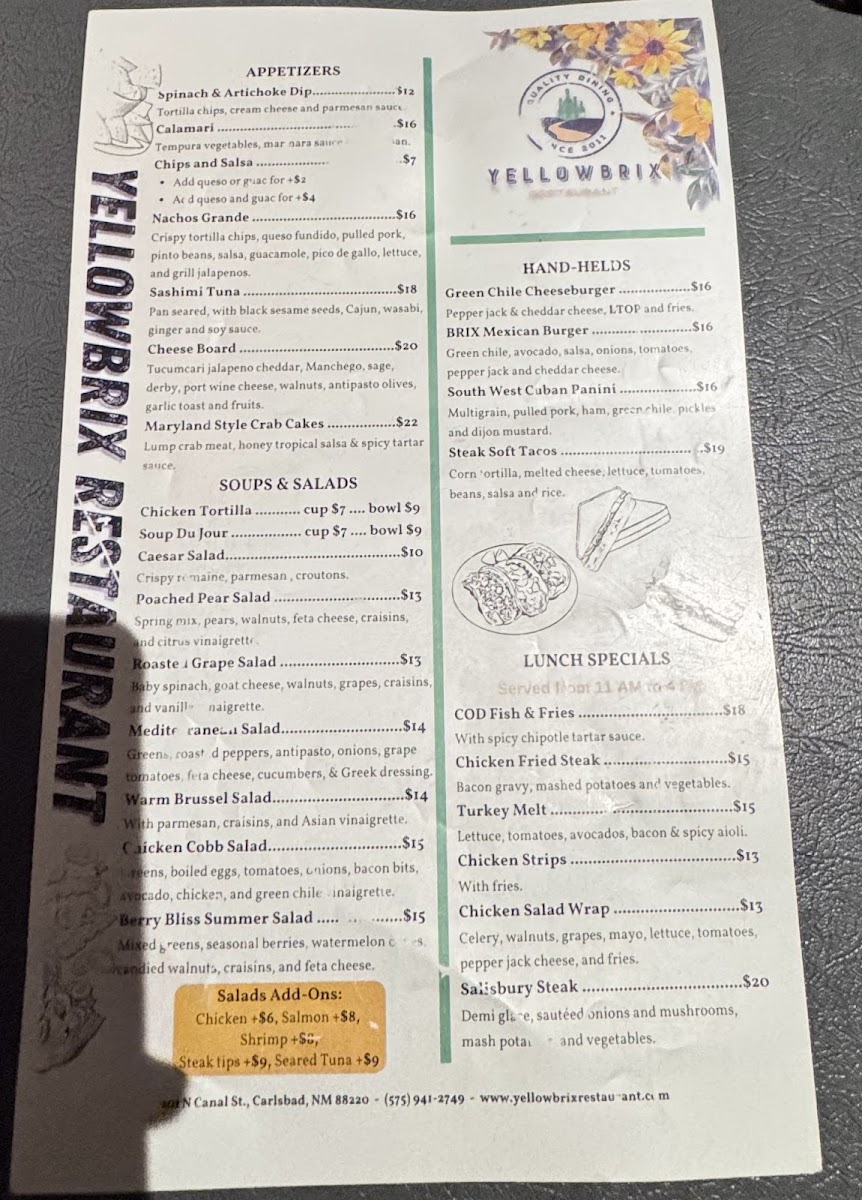 Yellow Brix Restaurant Menu - Image 5